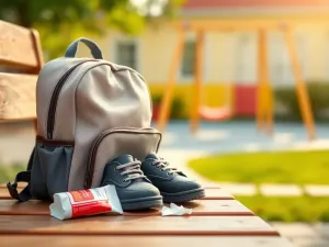 dziewczynka w przedszkolu siedzi na macie wśród zabawek